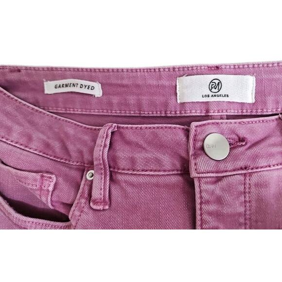 RFM ~Woman Size 13/31~ French Rose High Rise Garment Dye Wide Leg Jeans NWT. - Picture 4 of 15